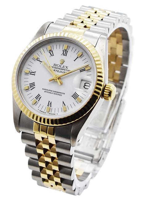 rolex midsize datejust for sale|rolex datejust 31 two tone.